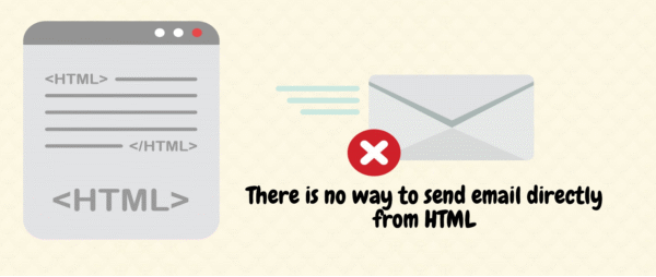 No way to send email directly from HTML