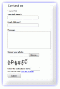 contact form with file upload