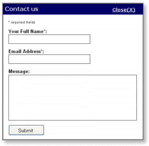Simple popup contact form