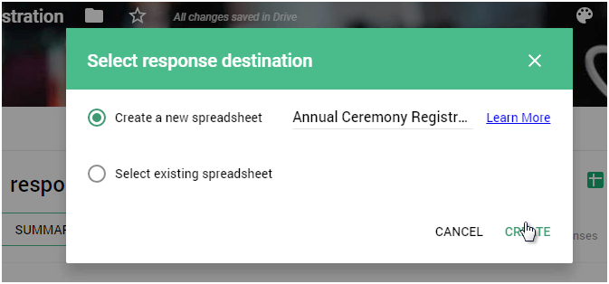 Google Forms to Google Sheets