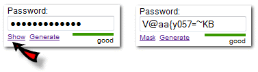 form password show/hide